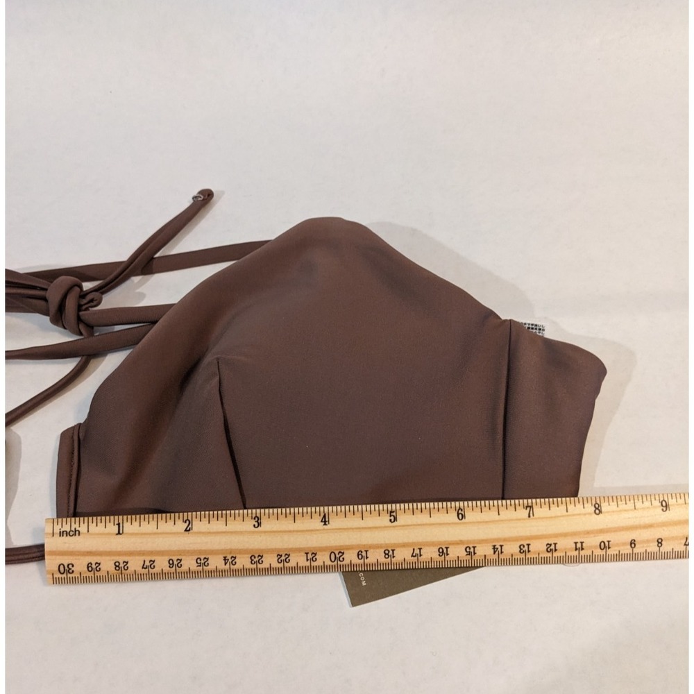 J. Crew Mira Bikini Top Classic Sculpt sz XL Smoky Willow Wood CJ786 NWT - Picture 14 of 16